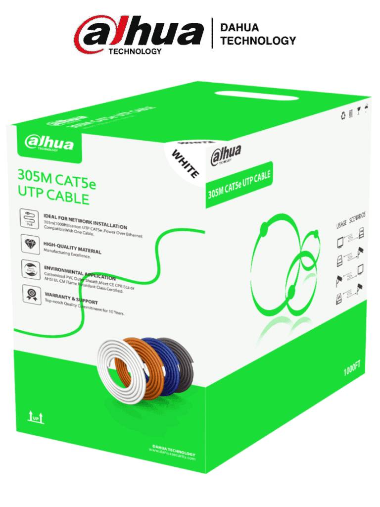 Bobina de Cable UTP Cat5e/ CCA/ 305 Metros/Color Blanco/ Uso Interior/ Cubierta de FR-PVC (ROHS compliant) - Bobina de Cable UTP Cat5e/ CCA/ 305 Metros/Color Blanco/ Uso Interior/ Cubierta de FR-PVC (ROHS compliant) -